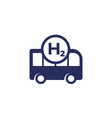 hydrogen bus icon on white clean transport vector image vector image
