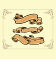 ribbon classic label banner collections set vector image