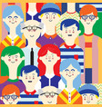 avatars character people set flat female male vector image vector image