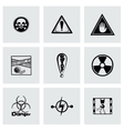 danger icon set vector image