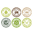 organic food stickers vector image