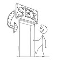 person looking for sex goes to brothel cartoon vector image vector image