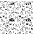 seamless pattern in cartoon 80s-90s comic style vector image vector image