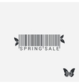 spring sale bar code design background vector image vector image