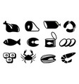 meat products and seafood vector image