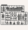 plastic model kits required set of bangkok city vector image