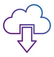 cloud computing with arrow download vector image vector image