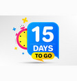 Ten days left icon 10 days to go Royalty Free Vector Image