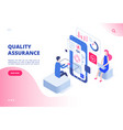 quality assurance concept assured result vector image