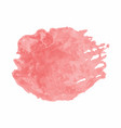 red watercolor stain isolated on white background vector image vector image