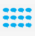 set talk bubbles speech blank empty bubble icon vector image