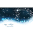 christmas background tree and snow wave vector image