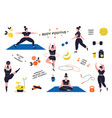 healthy body woman positive lifestyle vector image vector image