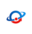 round orbit science logo vector image