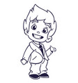 small boy vector image