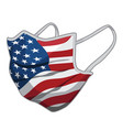 usa pride medical health face mask vector image vector image