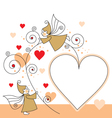 elves and hearts vector image vector image