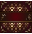 luxury background card with maroon and gold vector image vector image