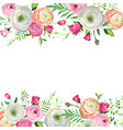 spring and summer floral frame for decoration vector image vector image