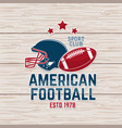 american football or rugby club badge vector image