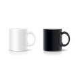 coffee mug black and white vector image