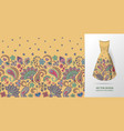 hand drawn flower seamless pattern colorful vector image vector image