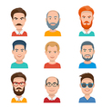 set of different male faces vector image