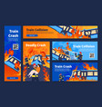 train collision deadly crash accident catastrophe vector image vector image