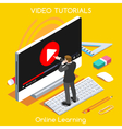 video tutorial isometric people vector image vector image