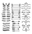flower ornament dividers hand drawn vines vector image vector image