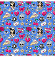old school seamless pattern in rockabilly style vector image vector image