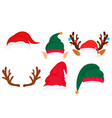 christmas props photo booth and scrapbooking set vector image