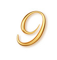 gold number 9 3d realistic lettering solated vector image