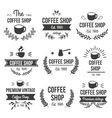 hand drawn coffee label set vector image