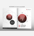 red abstract circle geometric annual report vector image