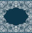 retro white boho floral pattern frame four vector image vector image