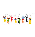 women people group dancing on isolated background vector image