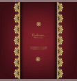 arabesque thai classic gold background vector image vector image