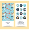 flyer brochure for vet clinic pet care set vector image