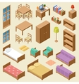 isometric furniture set vector image