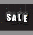sale sing on black tags with colorful particle vector image vector image