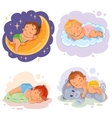 set babies sleep vector image vector image