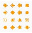 sun symbols vector image vector image