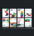 business set brochure template layout vector image