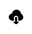 cloud download icon vector image