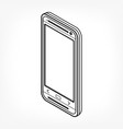 isometric outline phone vector image vector image