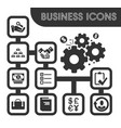 business icons set vector image