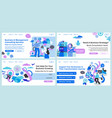 business management consulting at web banner set vector image