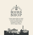 creative banner for book shop in retro style vector image vector image
