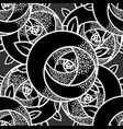 geometric rose flower seamless pattern art deco vector image vector image